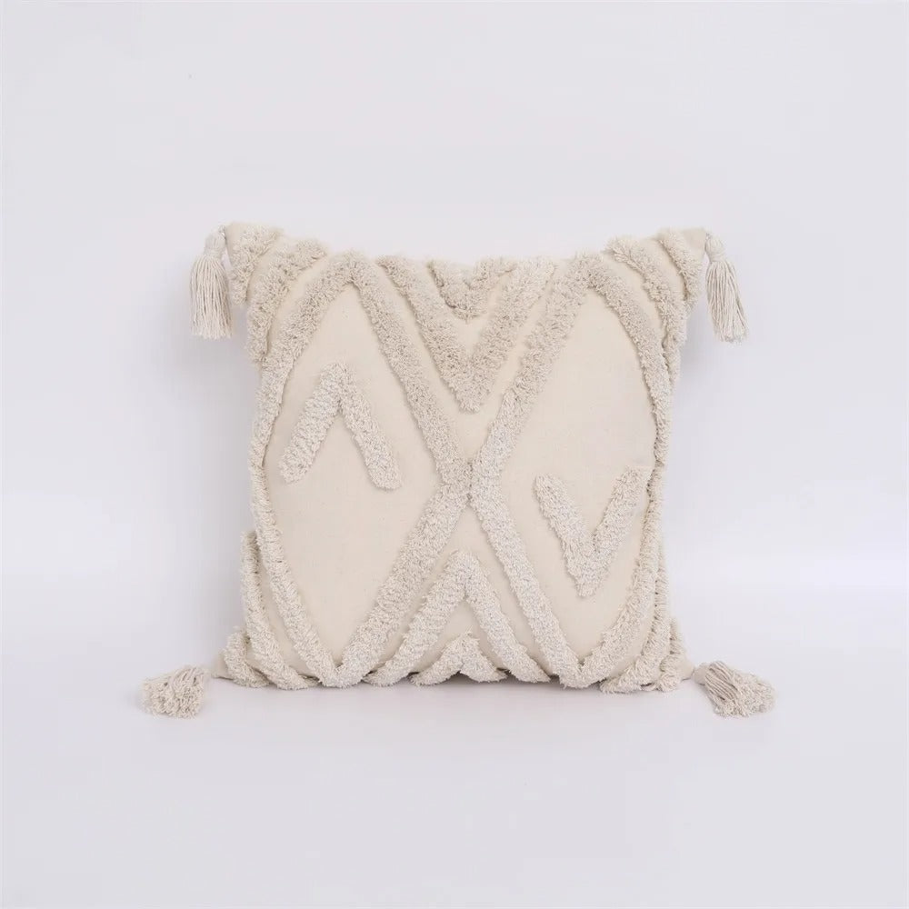 Boho Tufted Cushion Cover - Moroccan Boho Tufted
