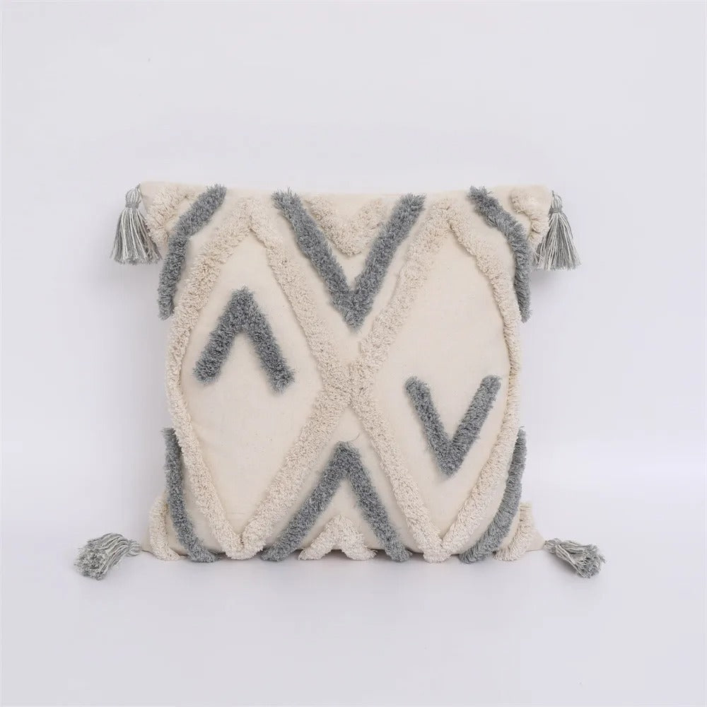 Boho Tufted Cushion Cover - Moroccan Boho Tufted