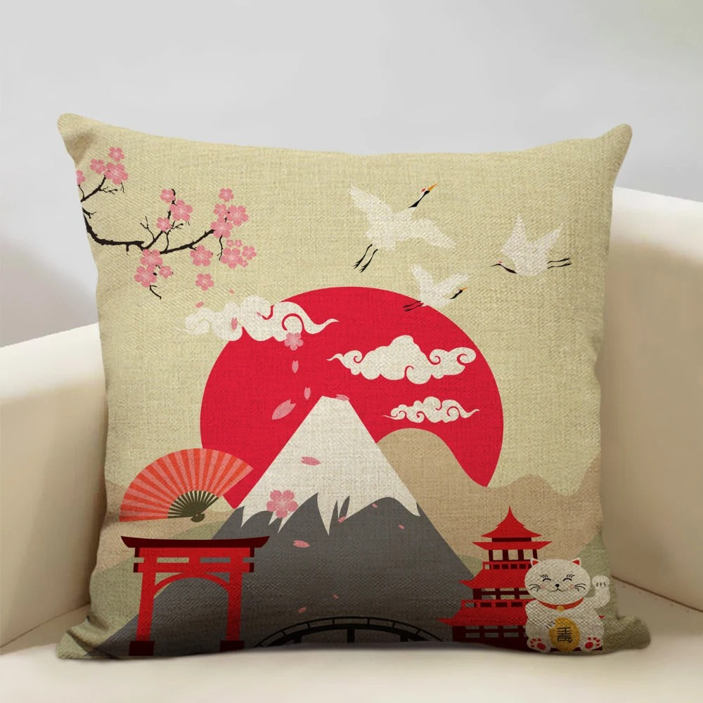 BeauRêve Mount Fuji Cushion Cover - Japanese Style