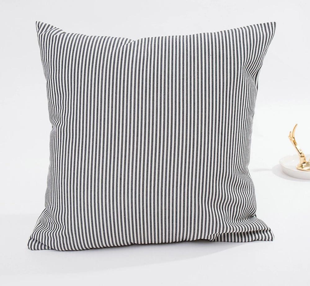 MarbreLuxe Striped Cushion Cover - Modern Elegance