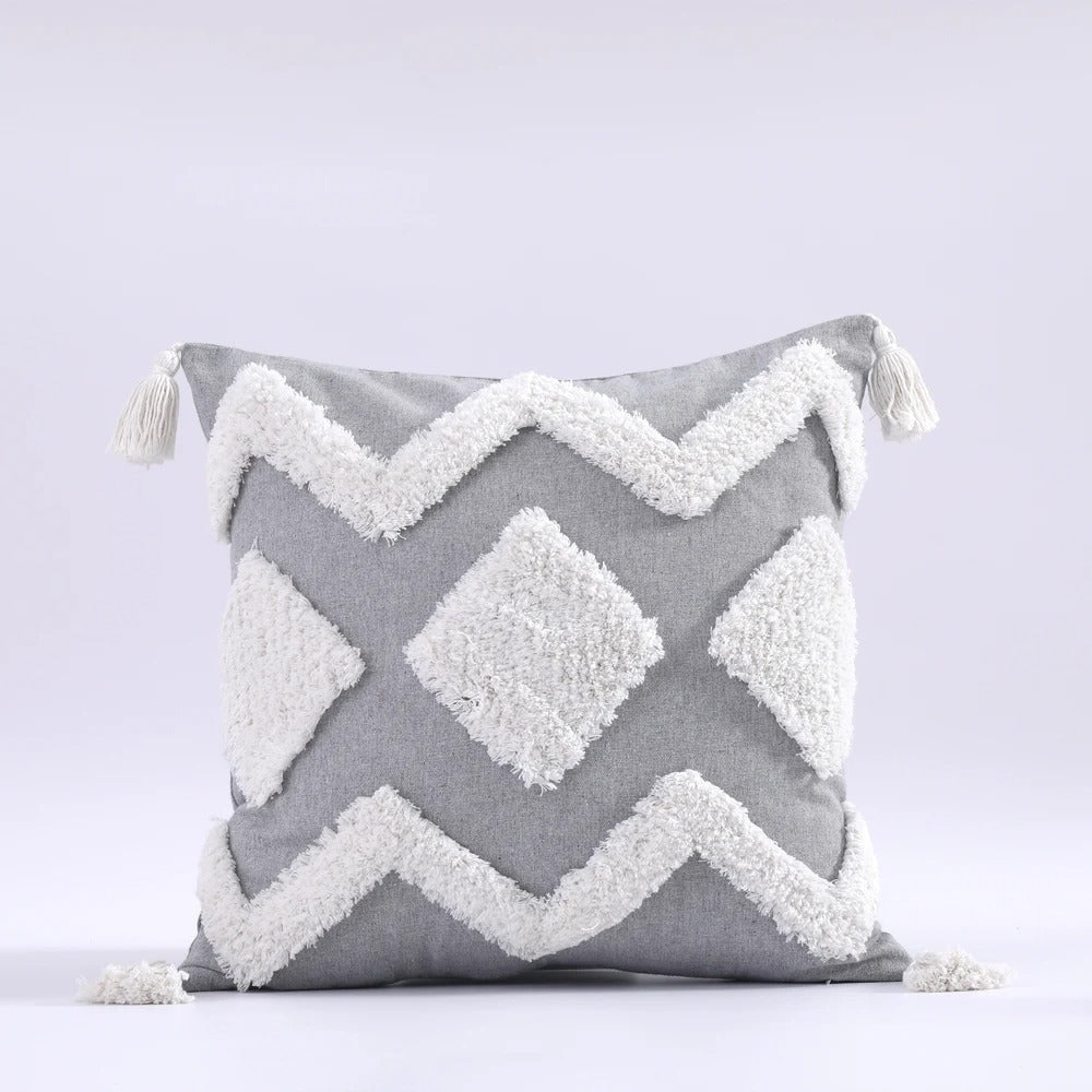 Boho Tufted Cushion Cover - Moroccan Boho Tufted