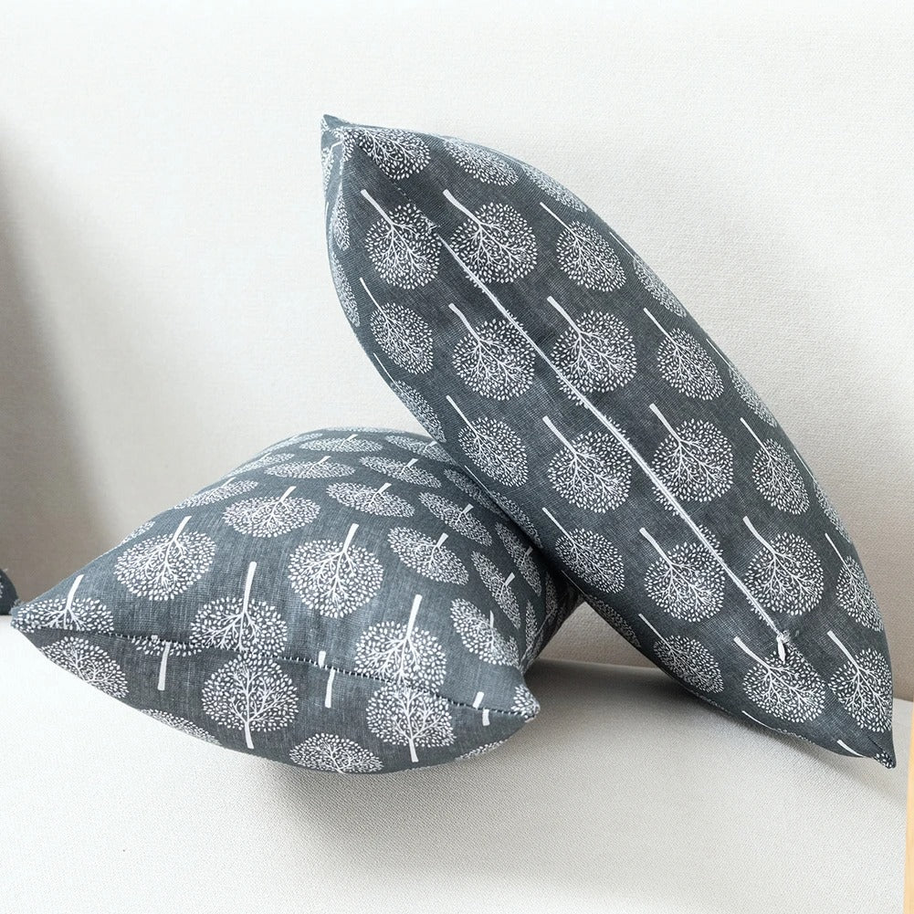 Seraphine Linen Cushion Cover - Refined Textile Print