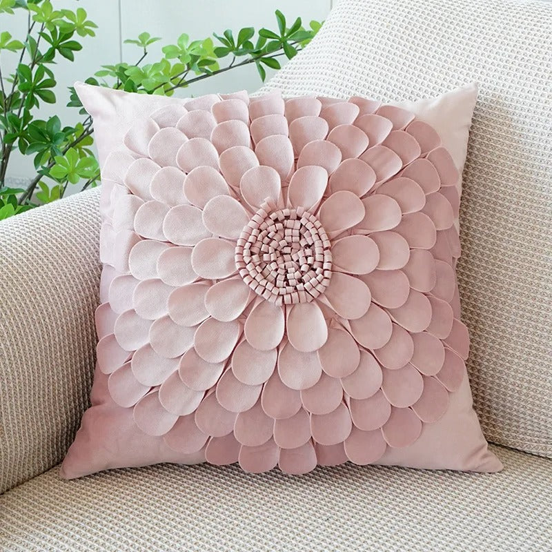 VelourVista Cushion Cover - Cute Plush 3D Design