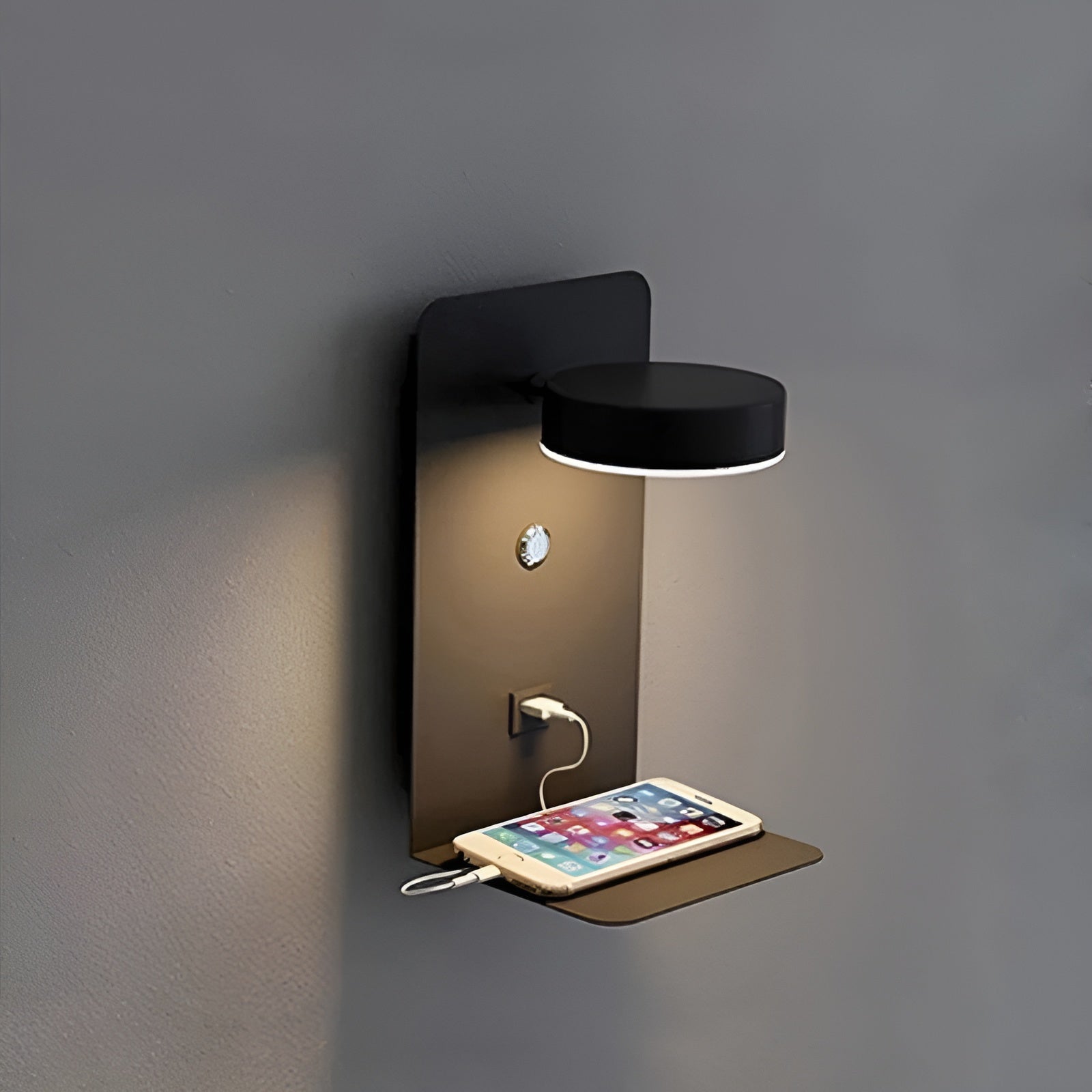 ChargeBright LED Wall Lamp with USB - USB Charging Sconce