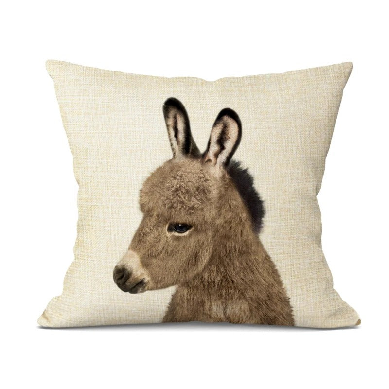 Animal Cushion Cover - Playful Decorative Pillow