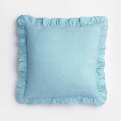 Linen Ruffle Cushion Cover - Ruffle Edge Linen