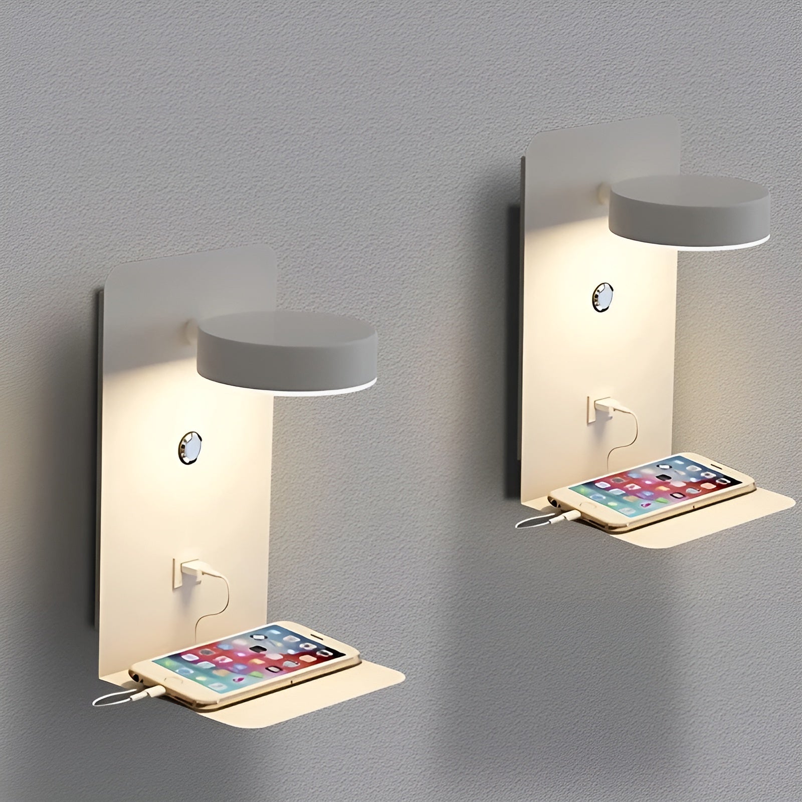 ChargeBright LED Wall Lamp with USB - USB Charging Sconce
