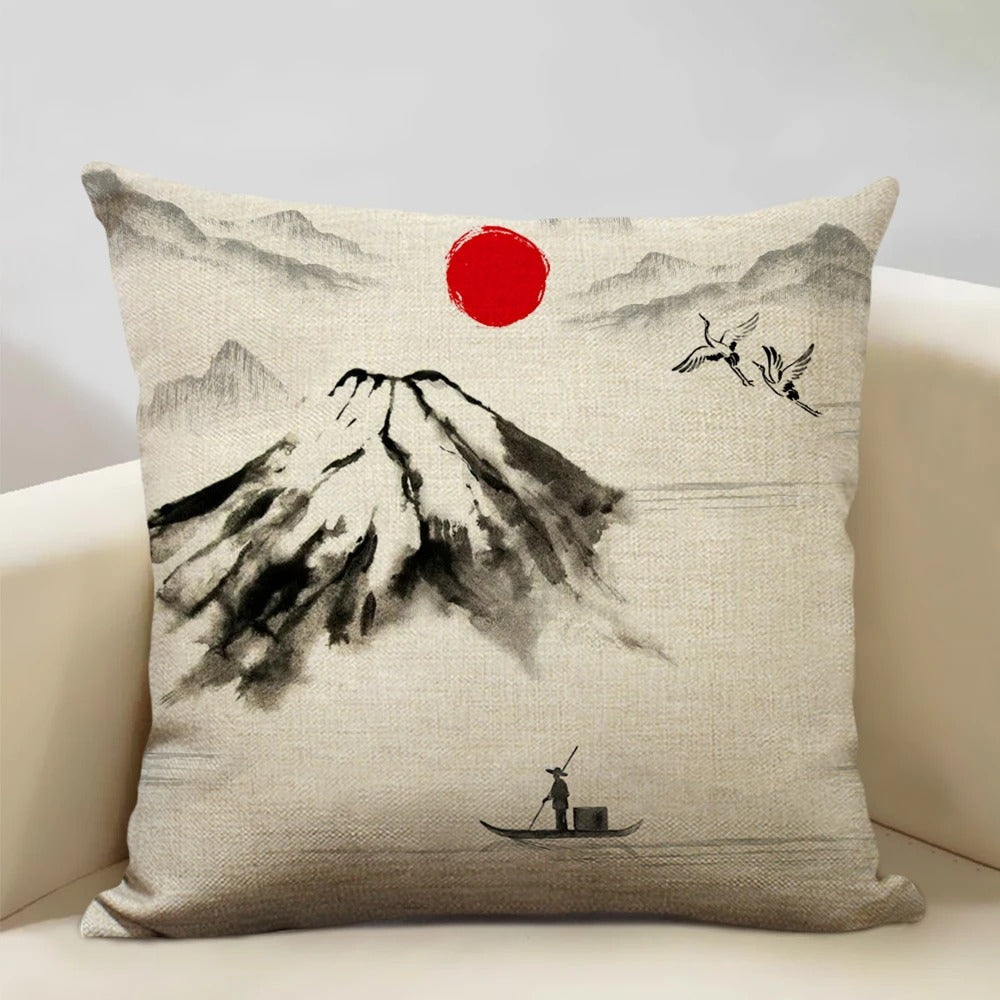 BeauRêve Mount Fuji Cushion Cover - Japanese Style