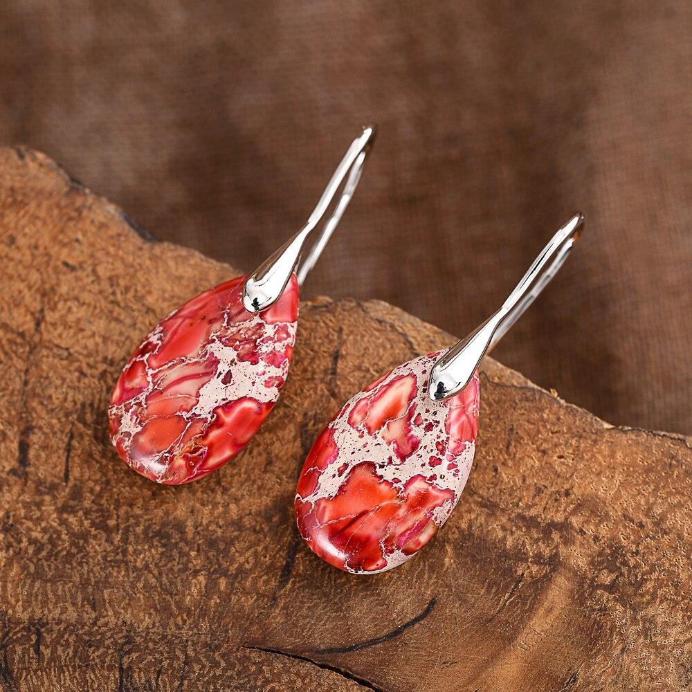 Nyssa - Imperial Jasper Drop Earrings for Women