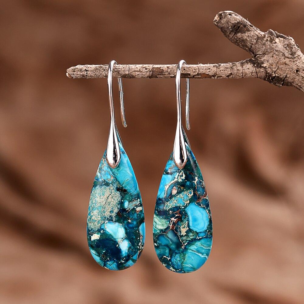 OceanGlow - Regalite Drop Earrings for Women