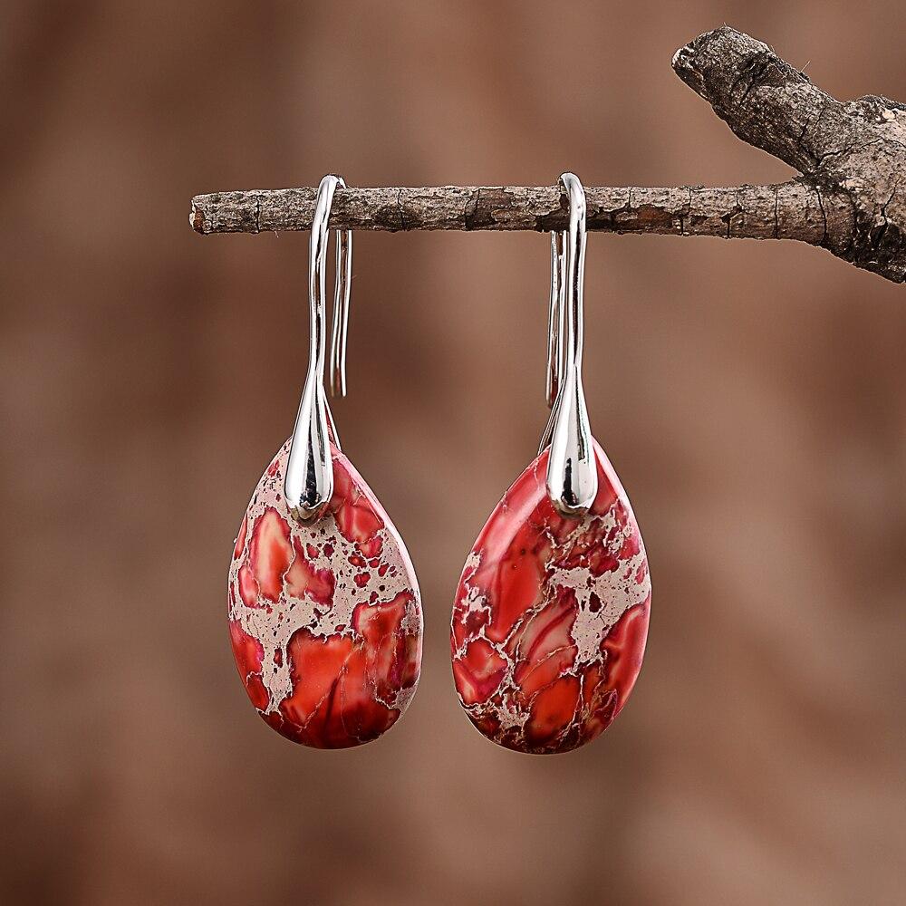 Nyssa - Imperial Jasper Drop Earrings for Women