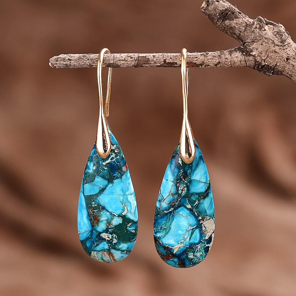 OceanGlow - Regalite Drop Earrings for Women