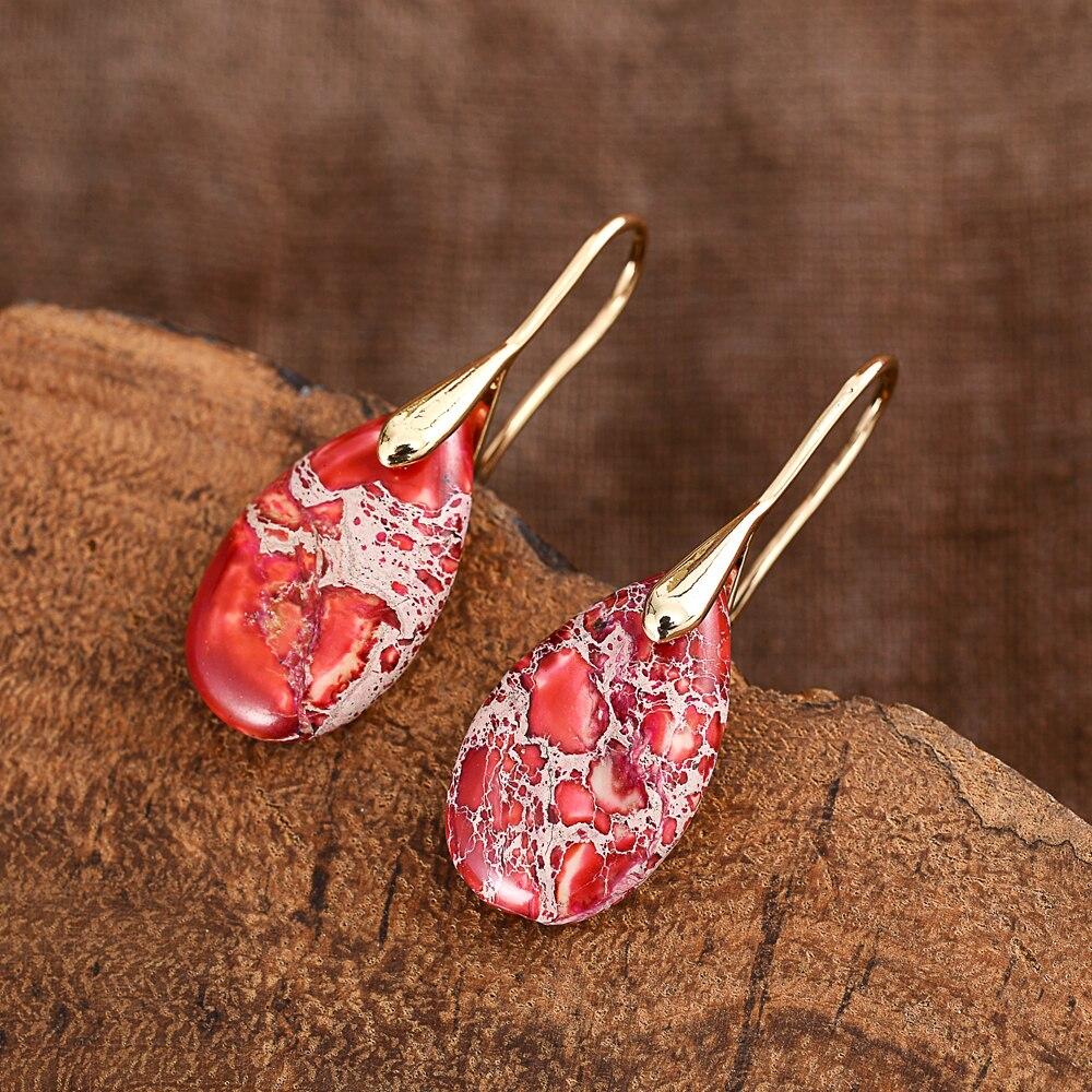 Nyssa - Imperial Jasper Drop Earrings for Women