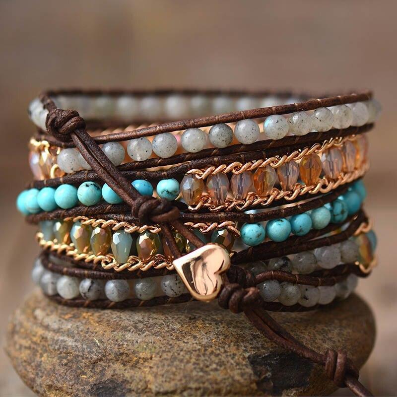 Lira Shine Labradorite Wrap Bracelet