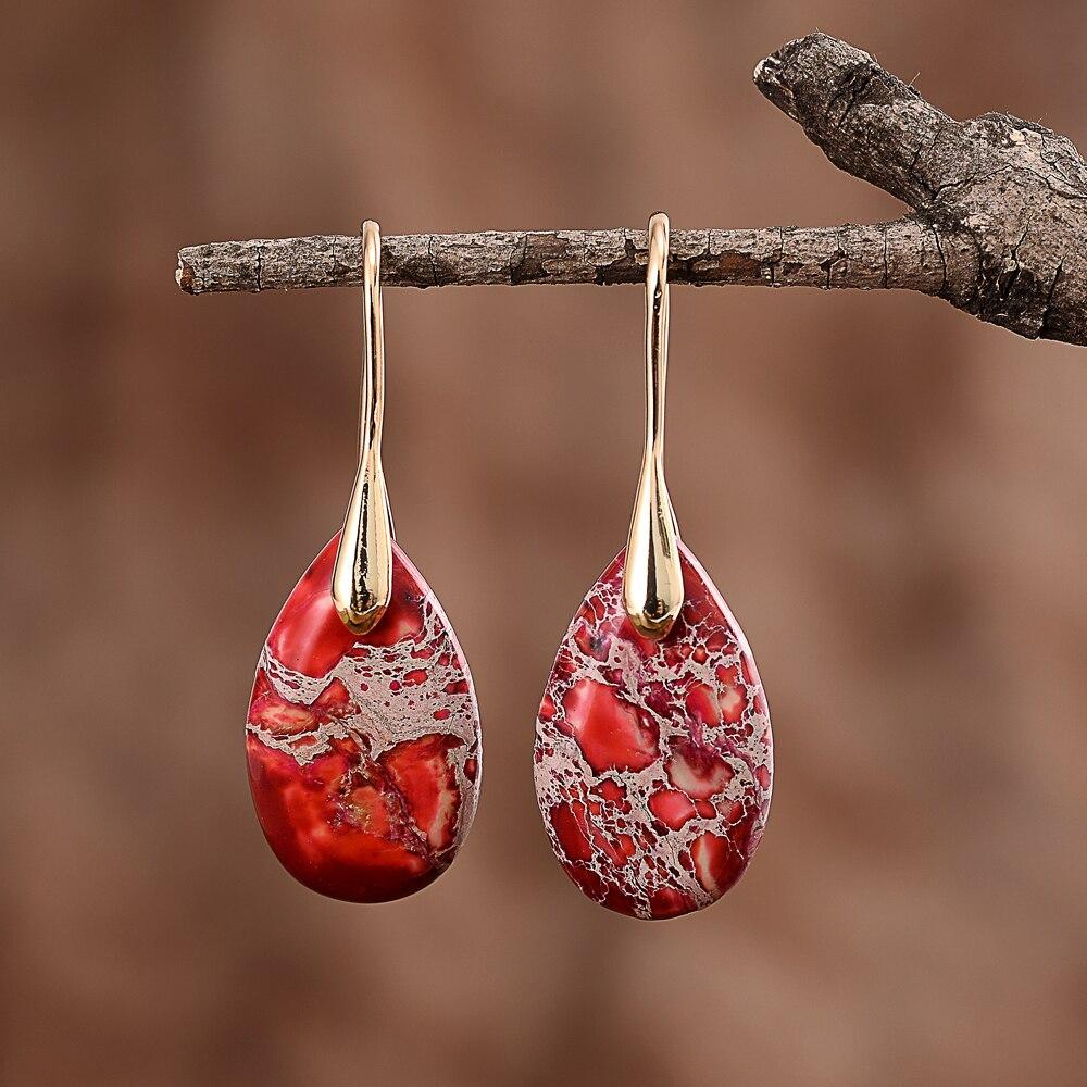 Nyssa - Imperial Jasper Drop Earrings for Women