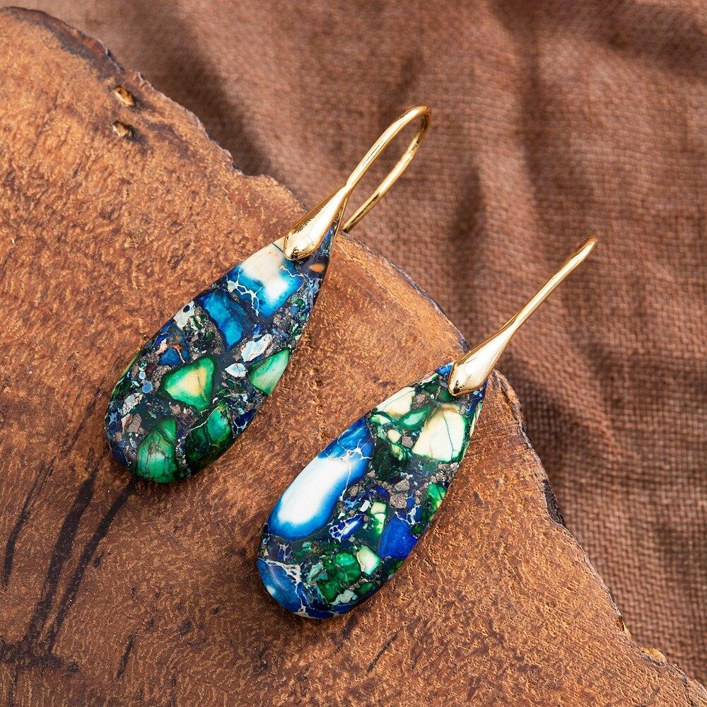 Sylvara Teardrop Stone Earrings
