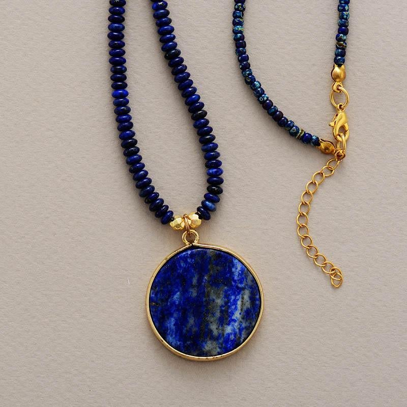 Lapis Lazuli - Charm Necklace with Gemstone Pendant