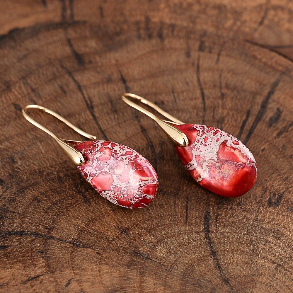 Nyssa - Imperial Jasper Drop Earrings for Women