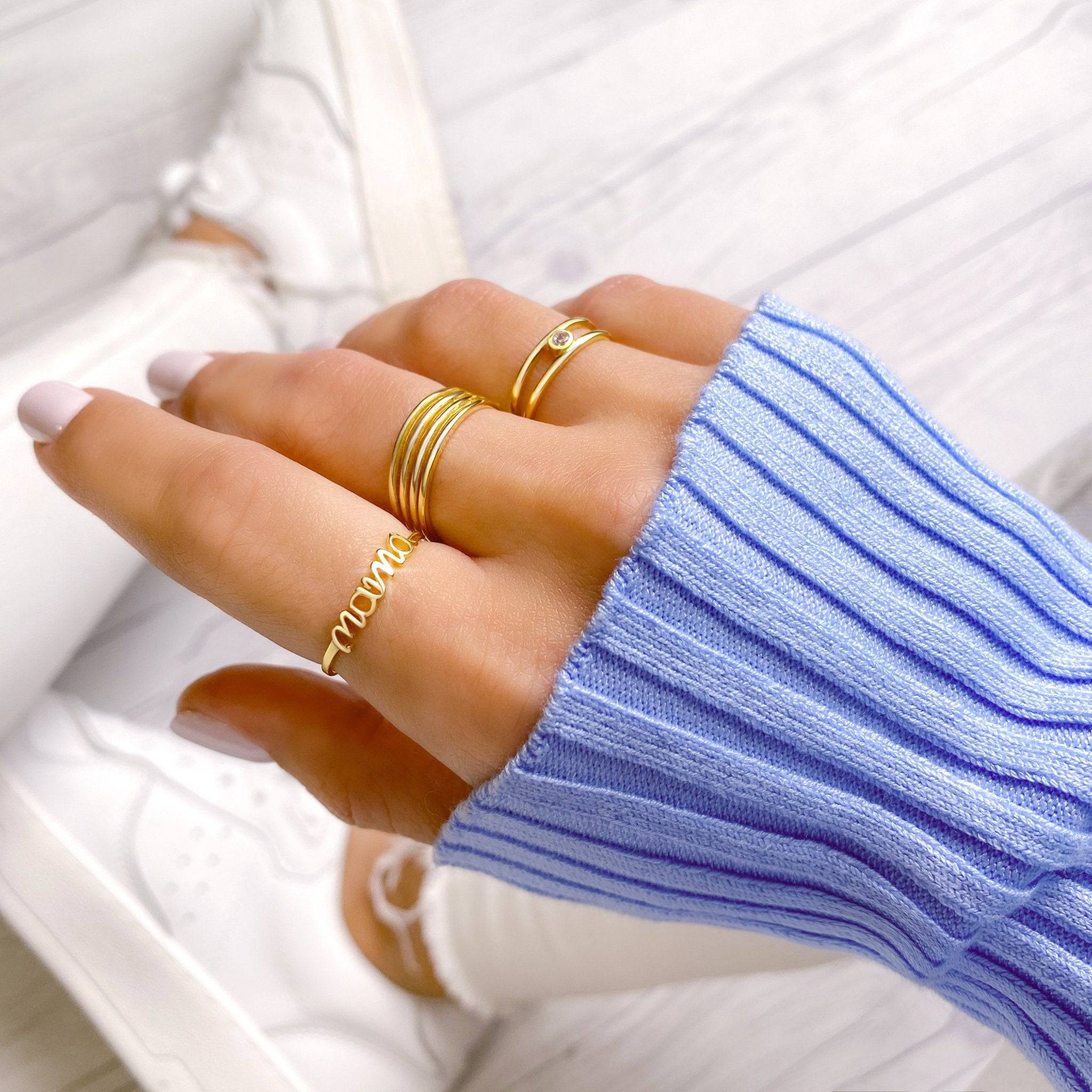 Emma Mama Ring — Sterling Silver