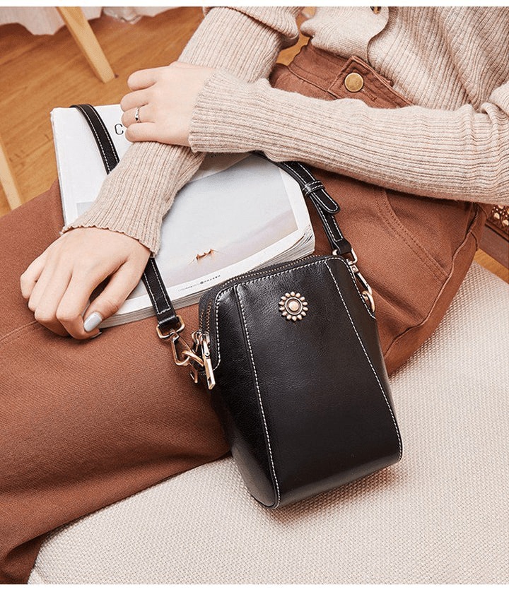 LeatherVibe - Leather Crossbody Bag for Women