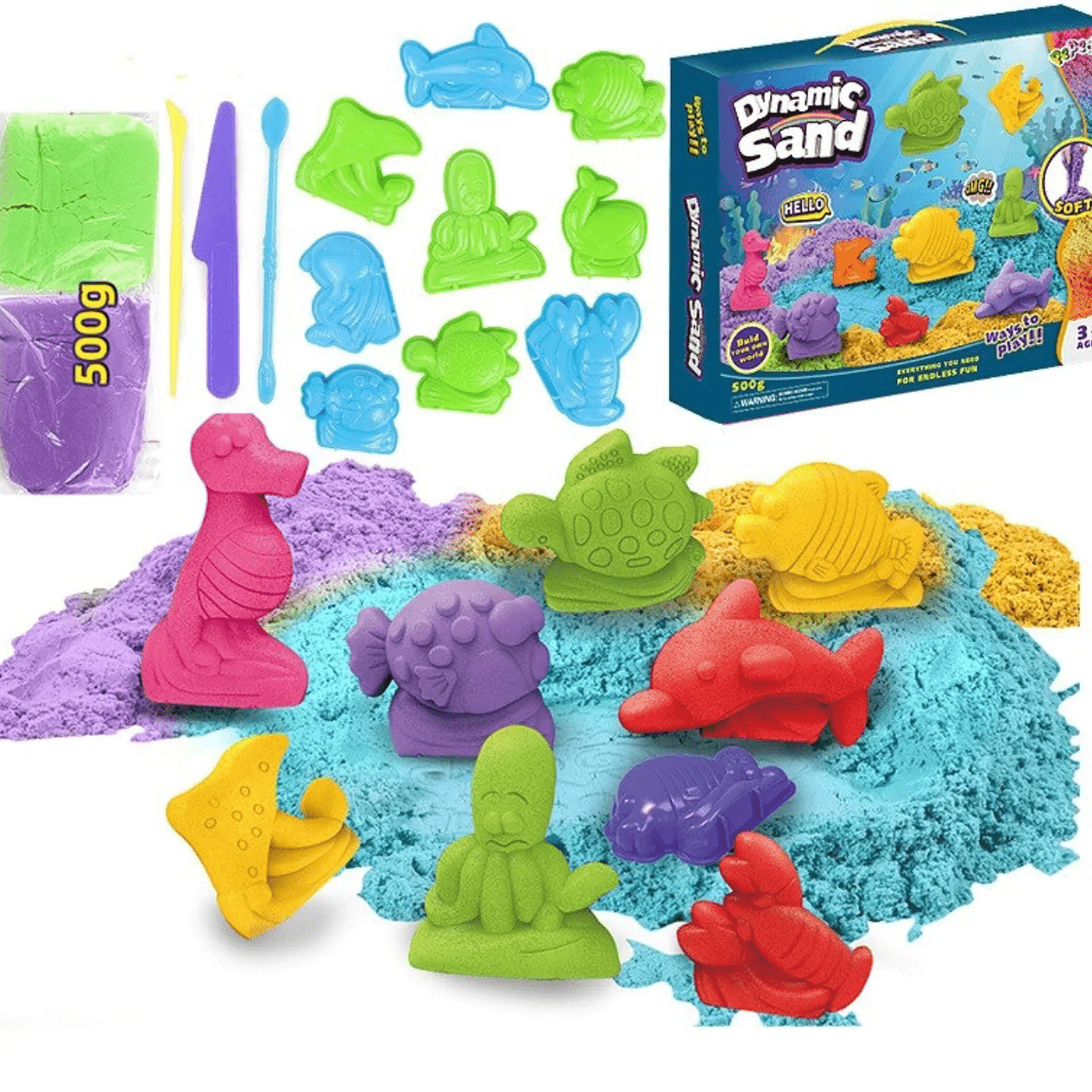 CreativePlay Sand Set – Kinetic Play Sand Kit