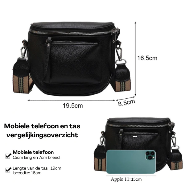 ClassicElegance Crossbody Bag - Timeless Leather Design for Everyday Style