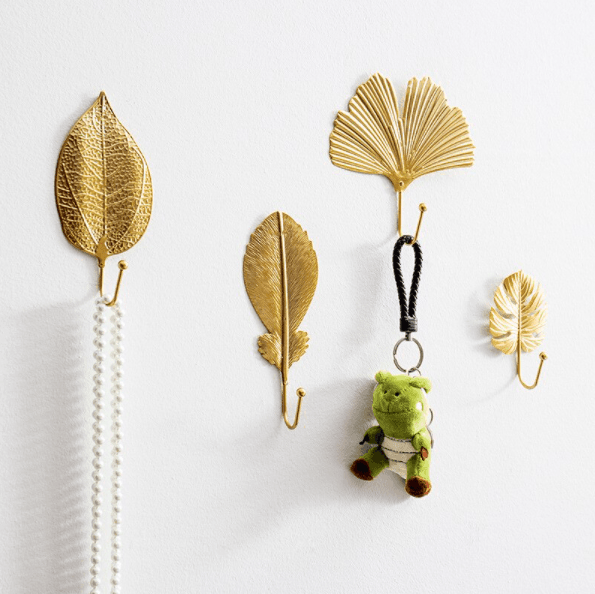 LeafLine - Luxe Gold Leaf Wall Hook Set
