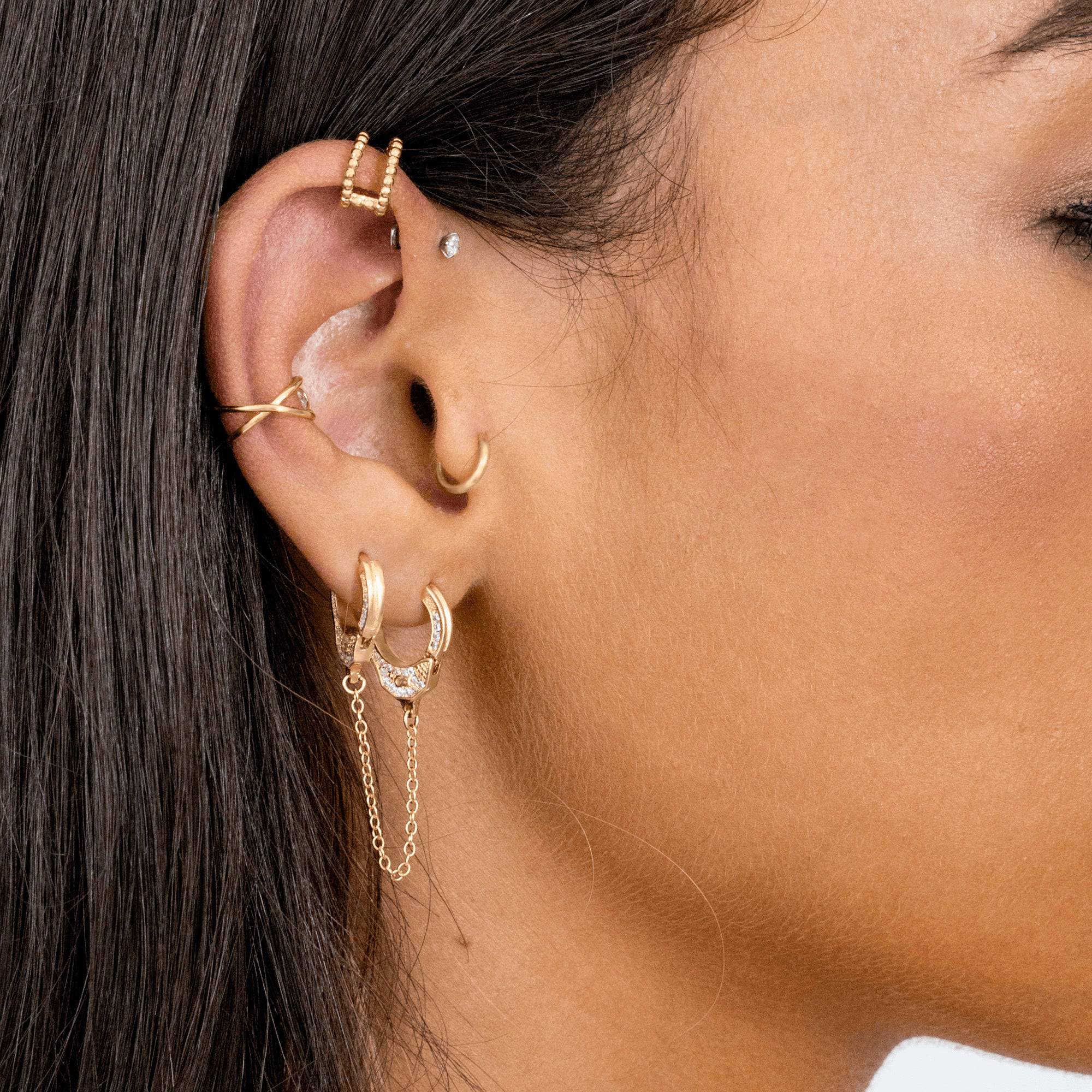 Nova - U-Shaped Ear Climber Clips