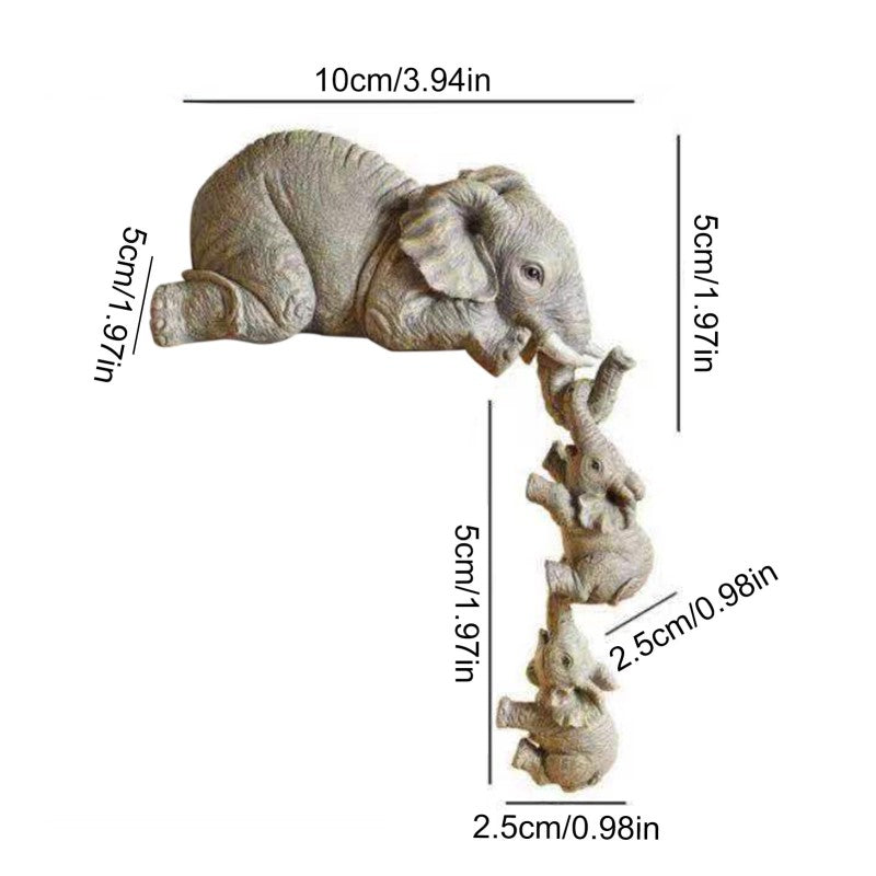 ElephantCharm Decor - Handmade Resin Elephant Figurine