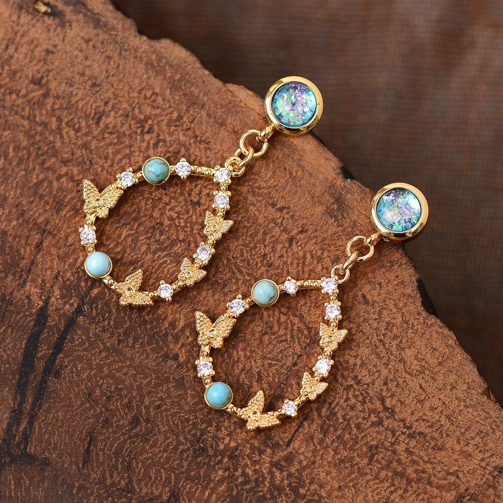 Elyra - Opal Drop Earrings for Women