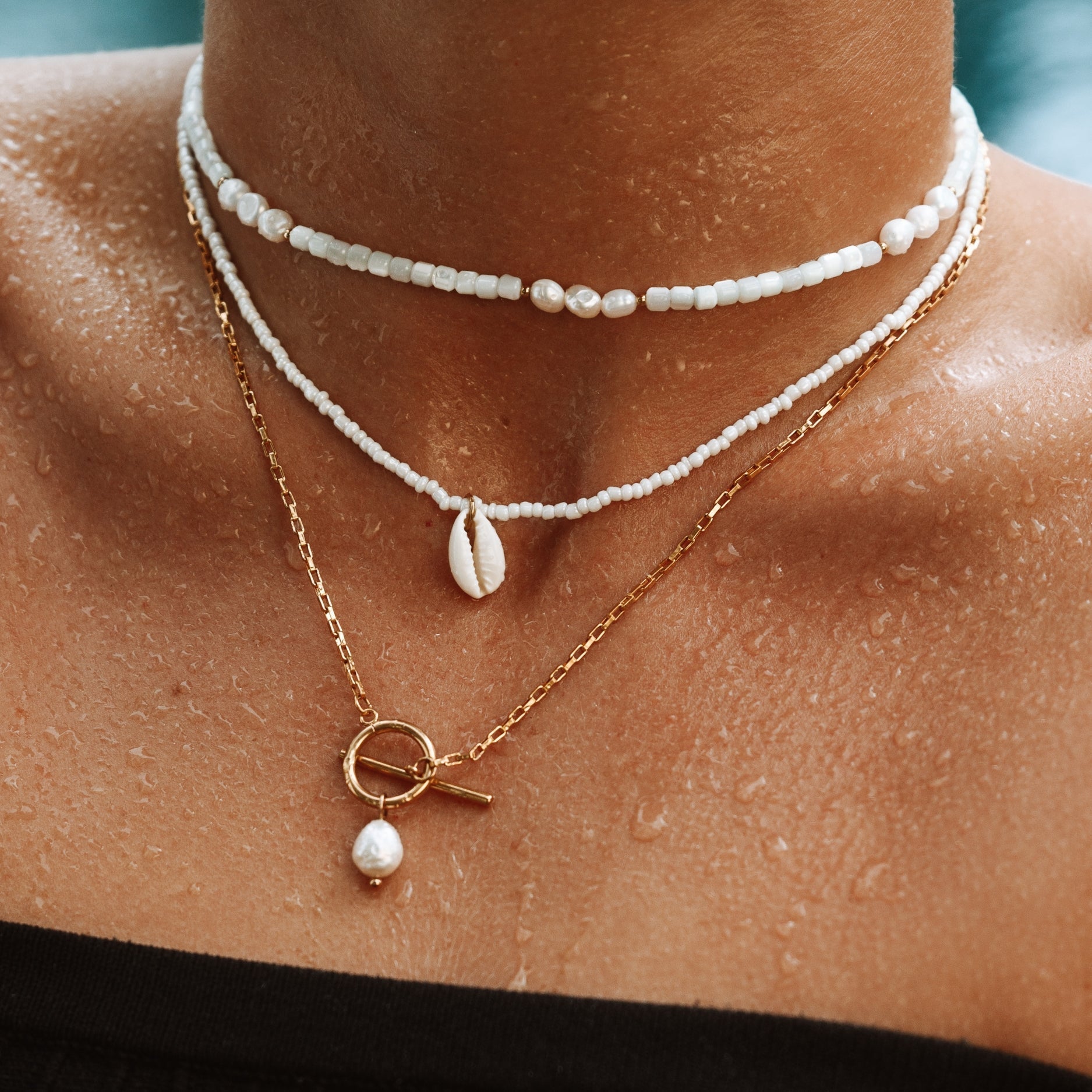 Lucia - Pearl Necklace with Refined Clasp for Women