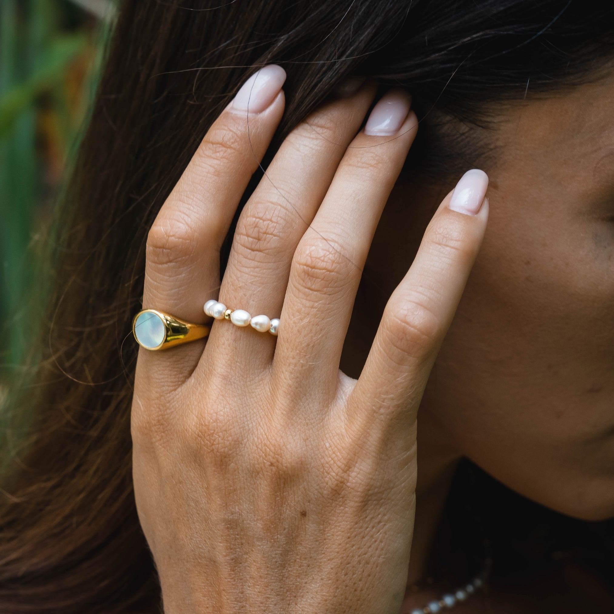 Selene - Ocean Pearl Ring for Women