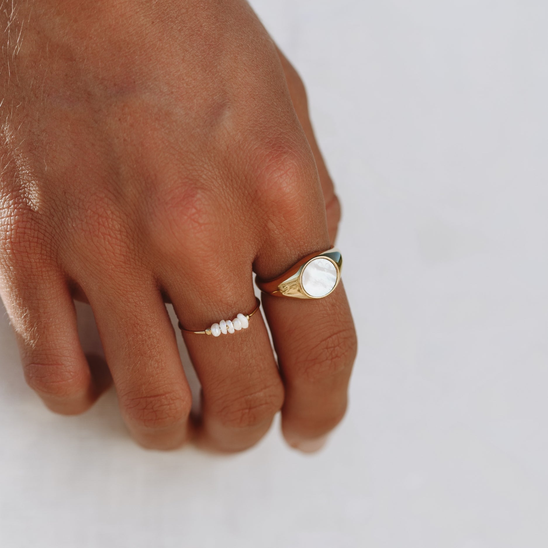 Isolde Mini Pearl Ring - Chic Freshwater Pearls