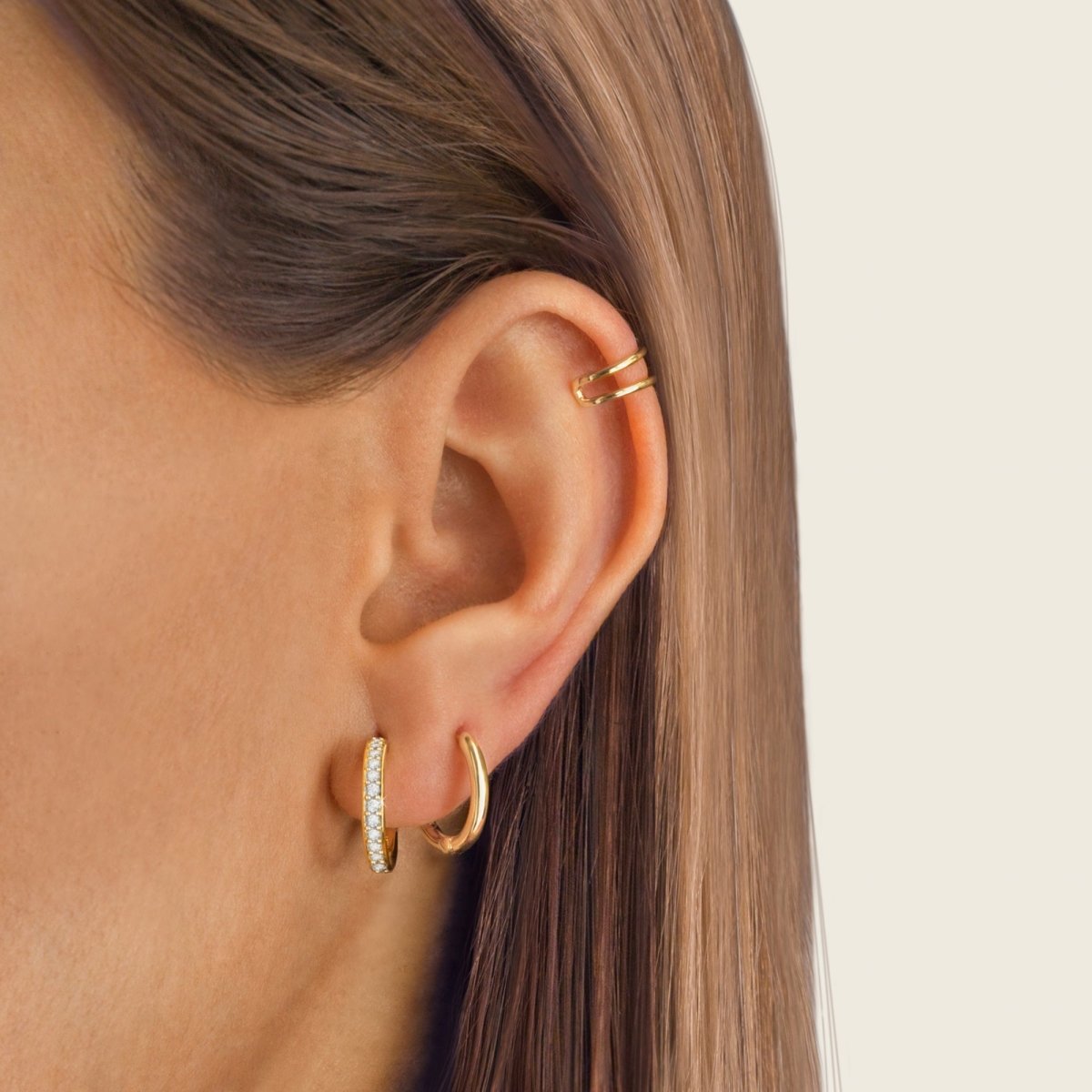Iriana - Sparkling Zirconia Hoops for Women