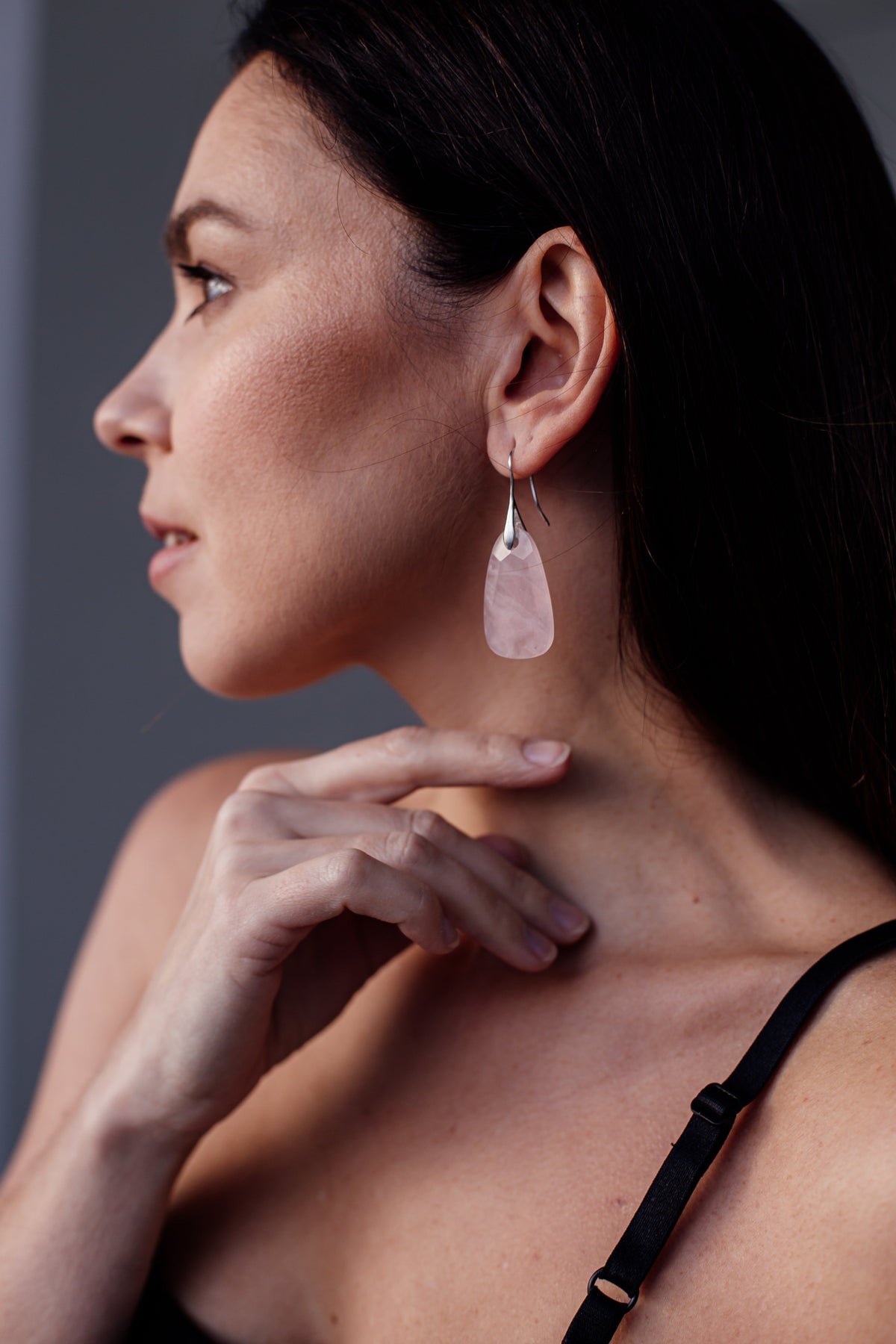AuraGlow - Rose Quartz Earrings for Women
