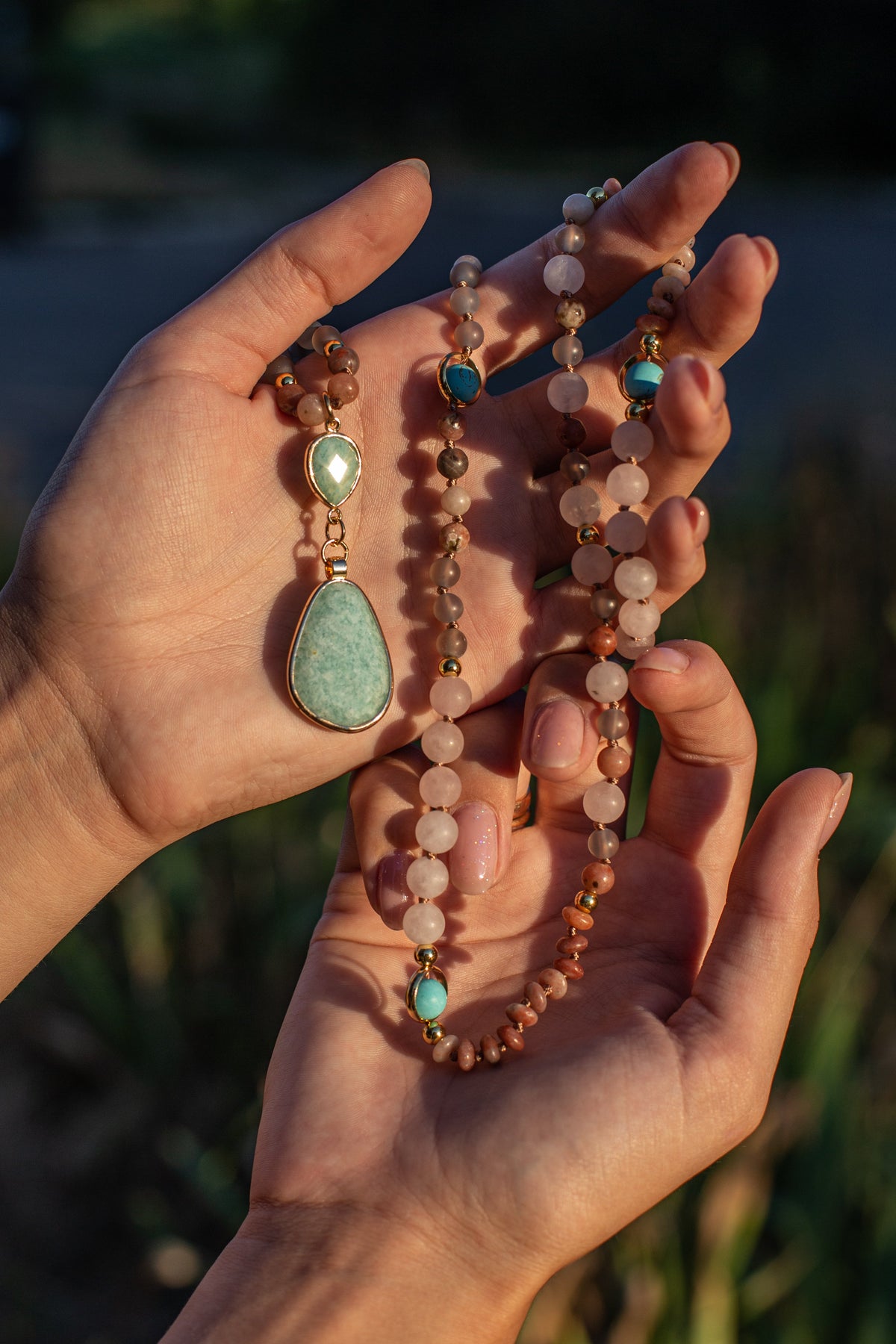 Aurielle - Pastel Mala Necklace for Women