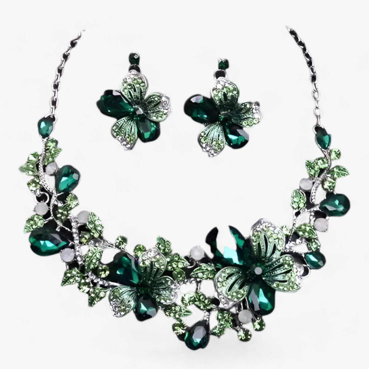 FleurGlow - Floral Bridal Jewelry Set