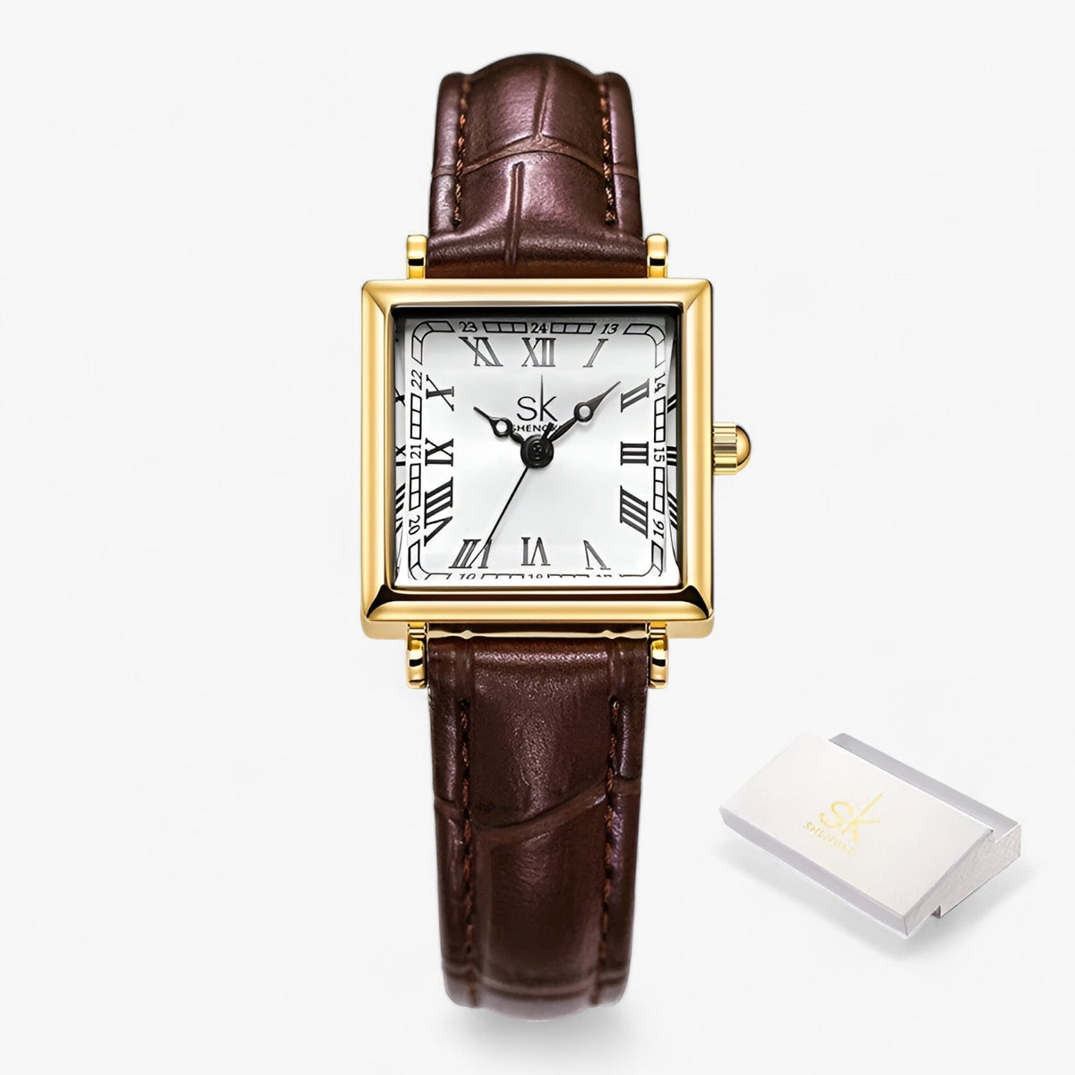 Vivienne - Square Leather Watch