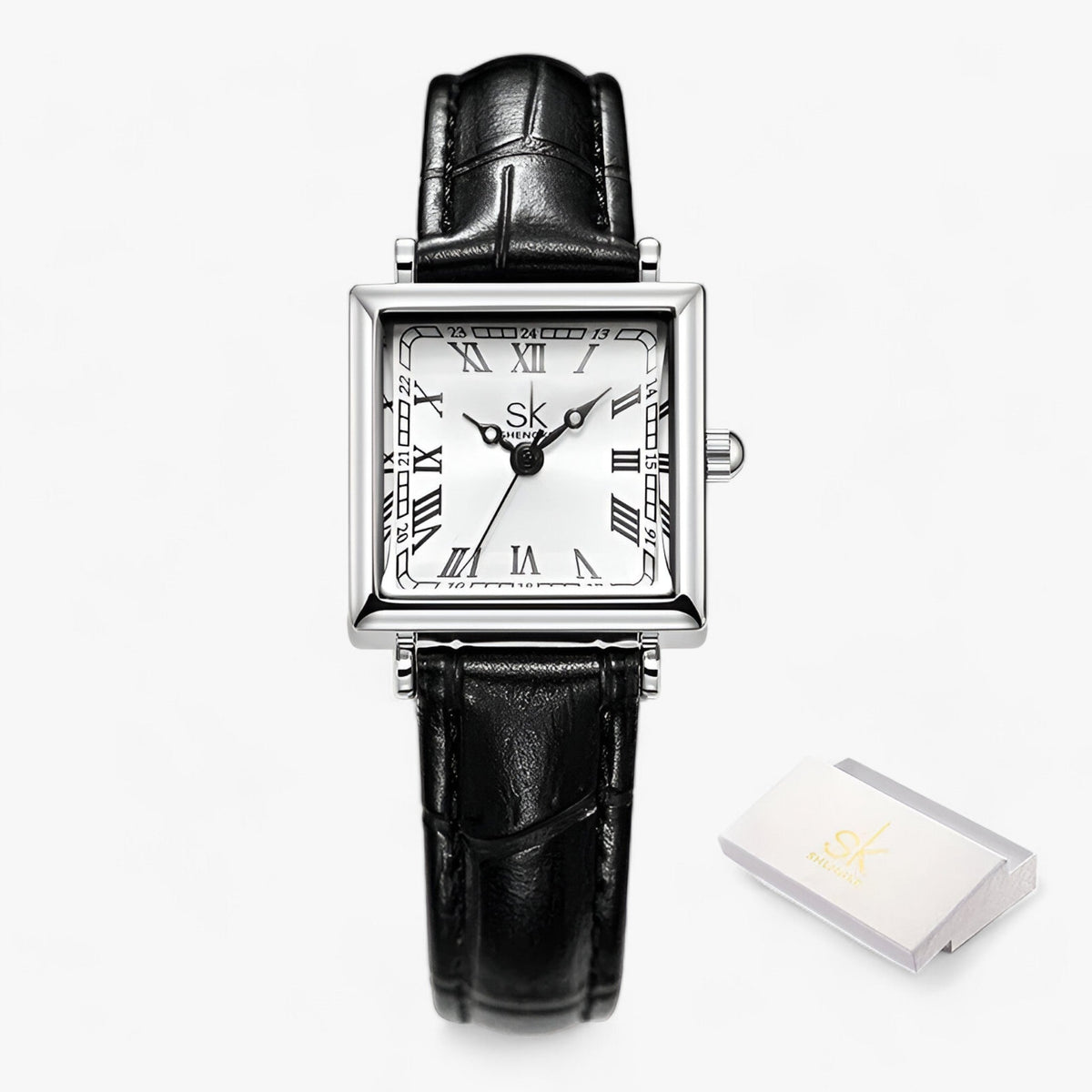 Vivienne - Square Leather Watch