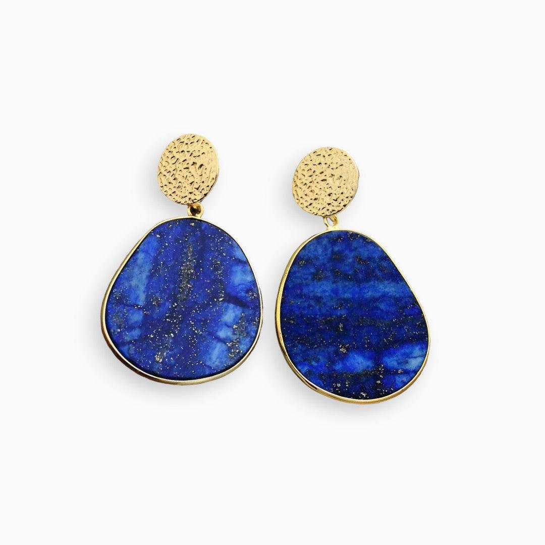 Althea - Lapis Lazuli & Tiger Eye Earrings for Women