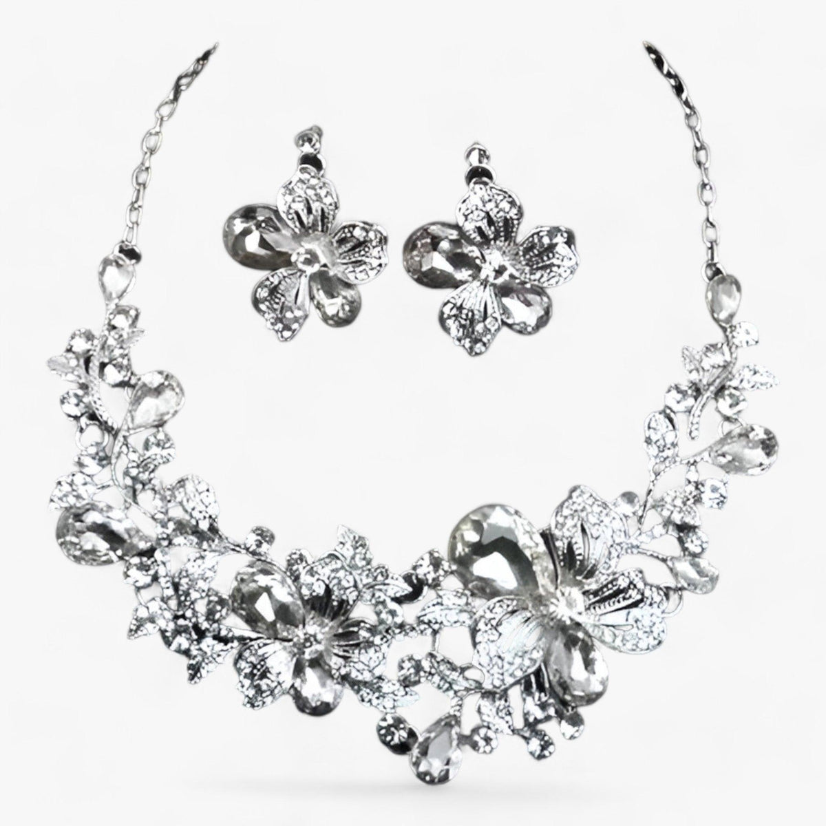 FleurGlow - Floral Bridal Jewelry Set