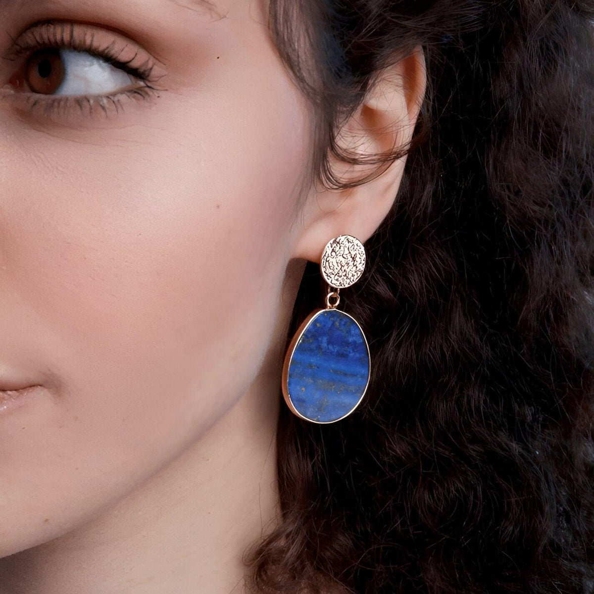 Althea - Lapis Lazuli & Tiger Eye Earrings for Women