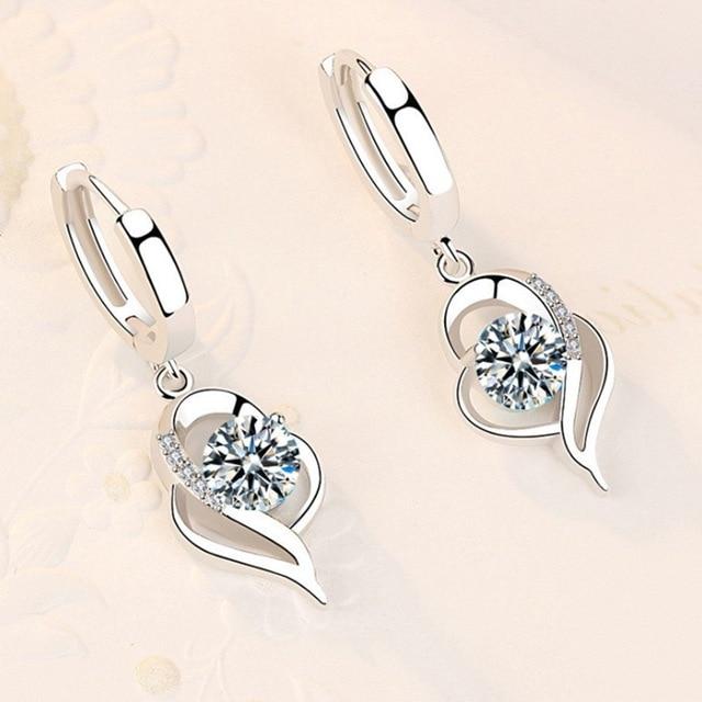 Elsa - Silver Zircon Earrings for Women