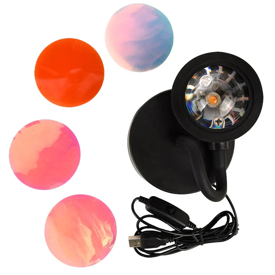 GlowSphere - Magical Sunset Lamp with 4 Colours