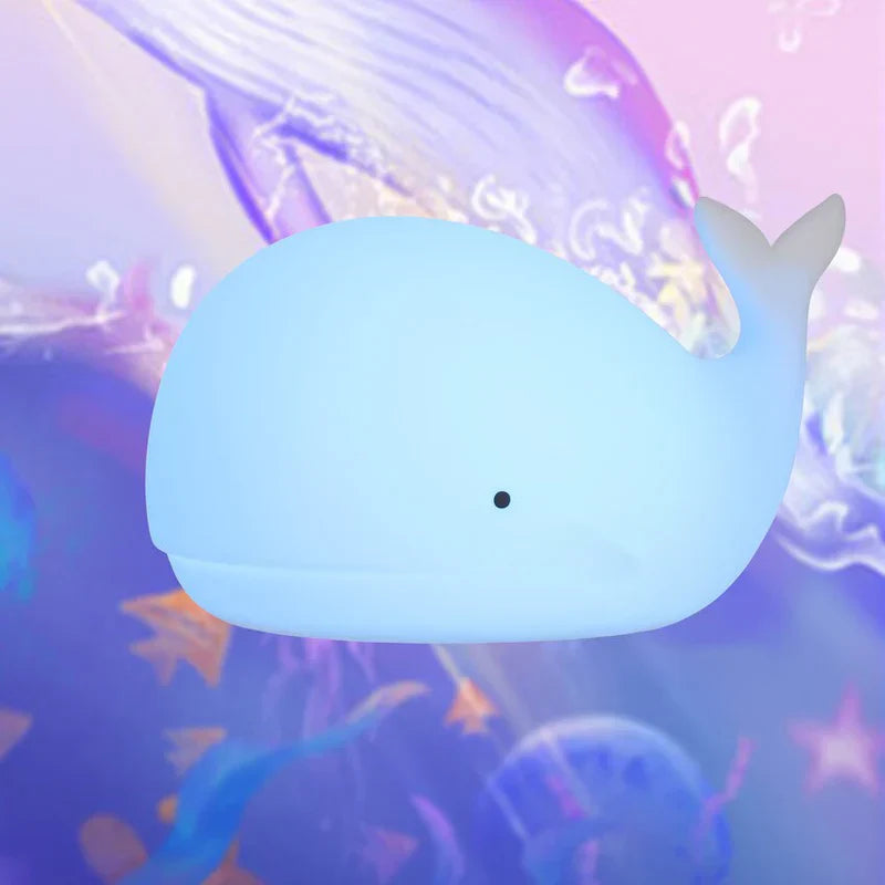 GlowWhale Whale Night Light with Colour Effects