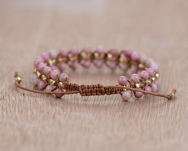 Amara - Rhodonite Beaded Bracelet for Women