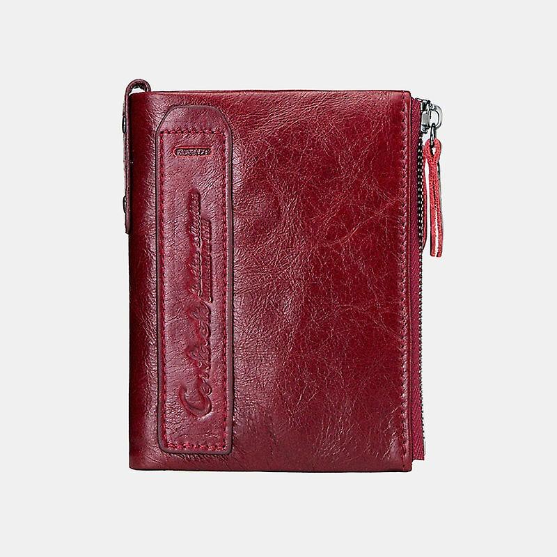 CompactWallet - Double Zip Leather Wallet