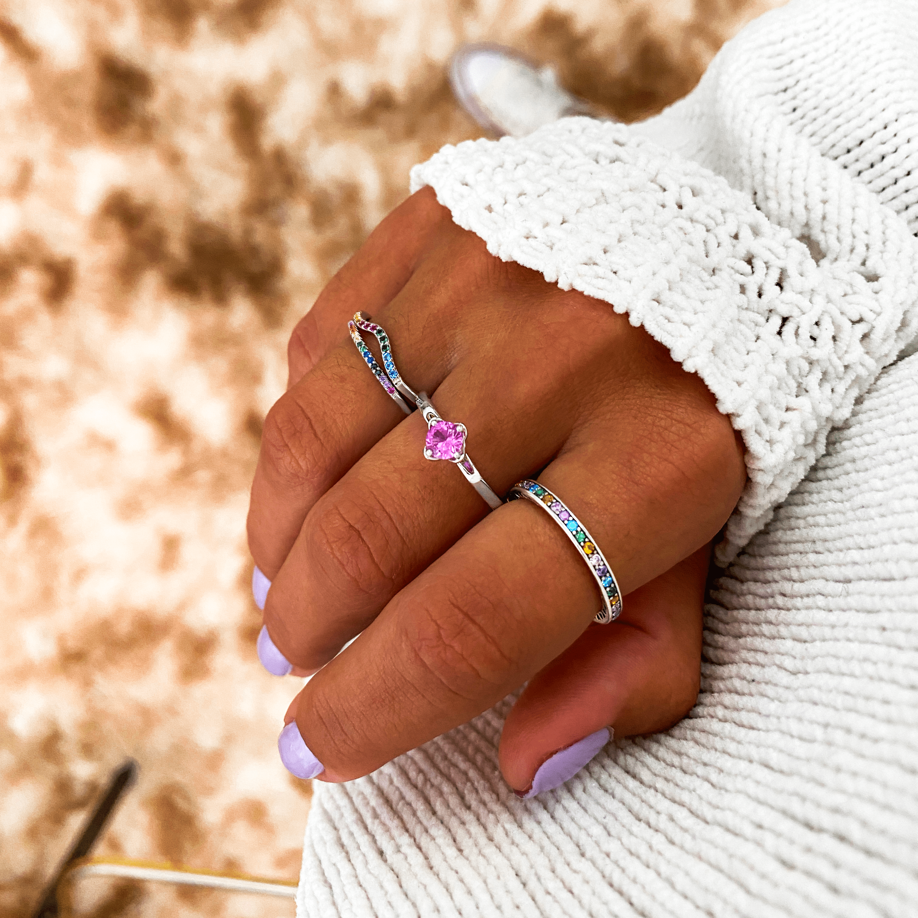 Aurora Rainbow Ring — Zirconia