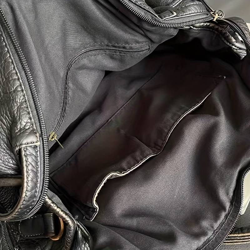 NoirClass - Black Leather Handbag for Women