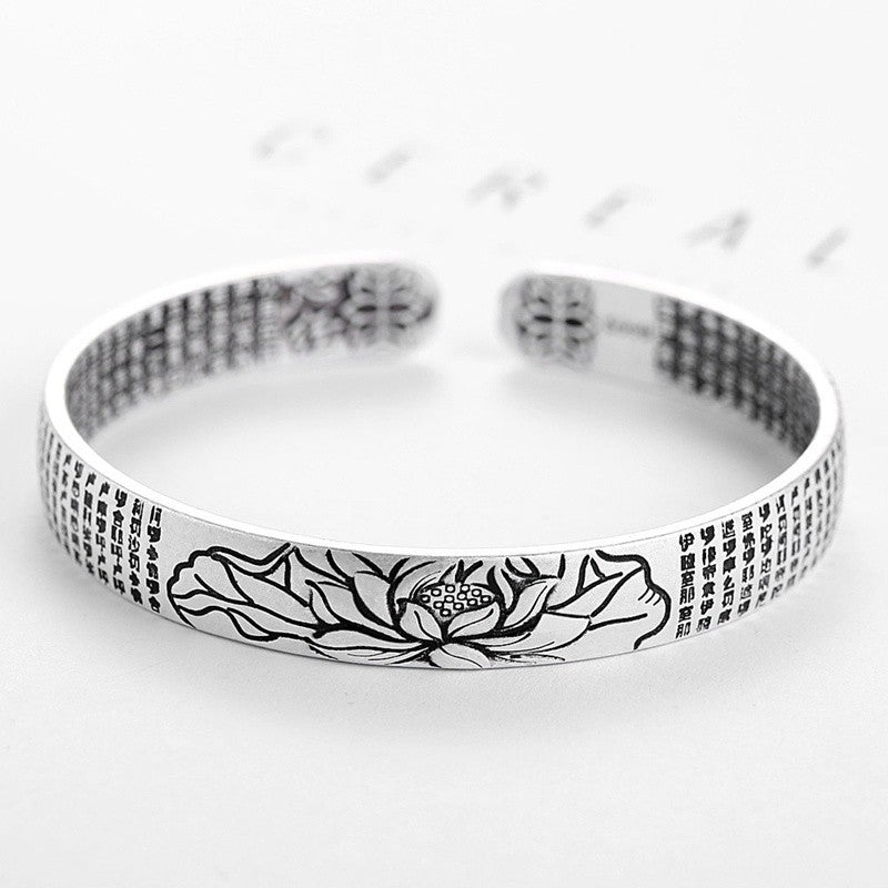SerenitySilver Bracelet - Sterling Silver Lotus Bracelet